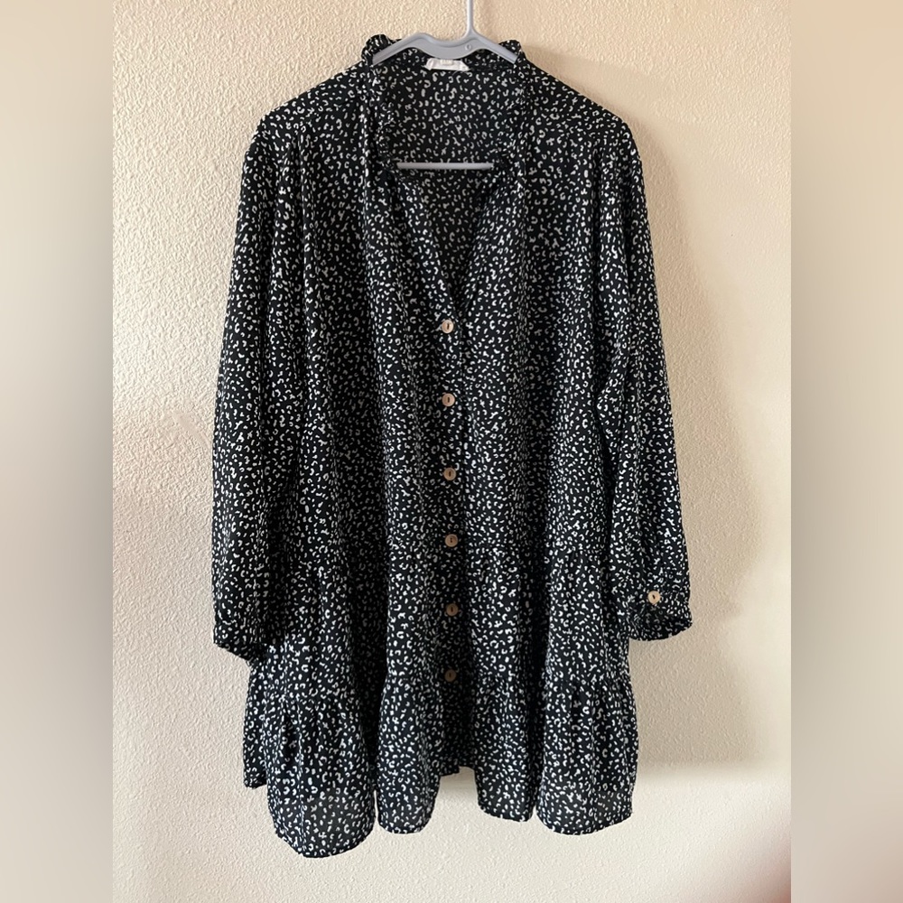 2XL Chic Soul black and white babydoll style top. Great condition